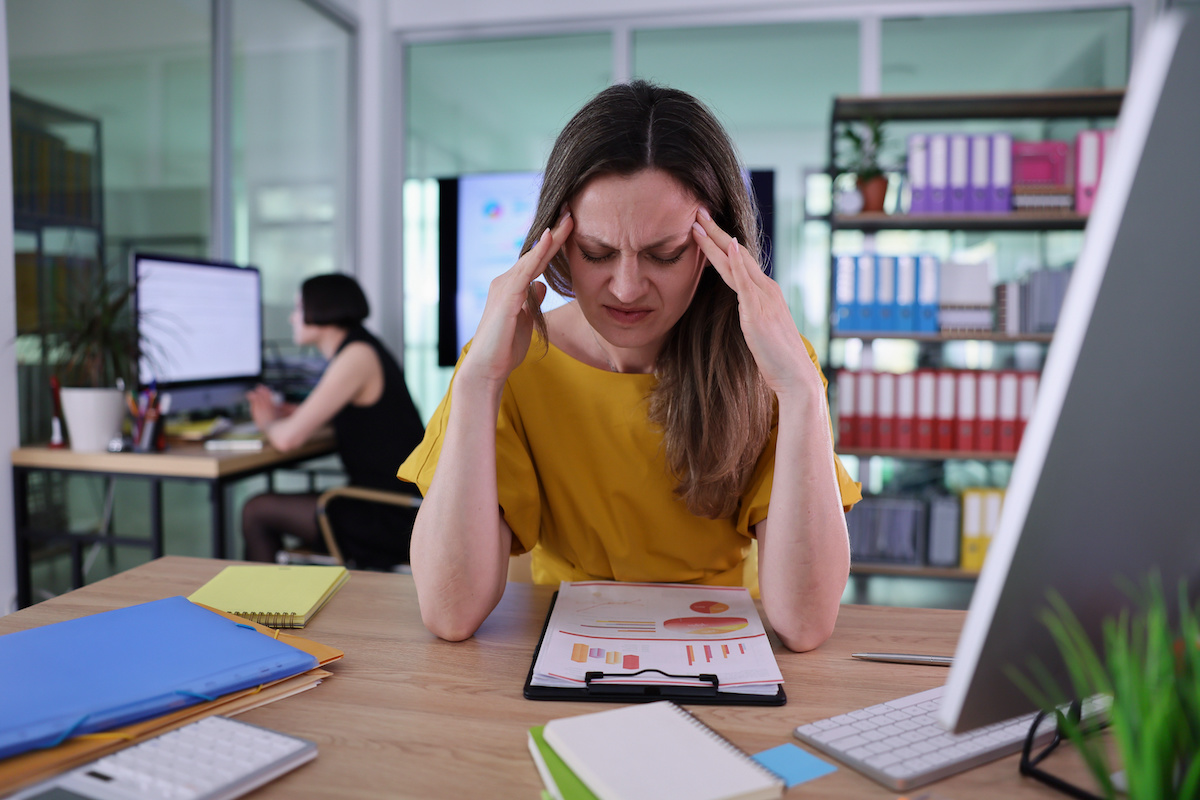 small business owner frustrated laptop website analytics business owner frustrated with website traffic but no leads
